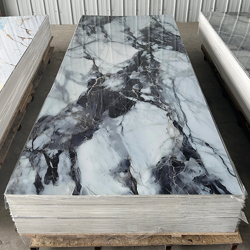 UV Board 2.8mm Marble Sheet 4x8 Inch Wall Panel Pvc Uv TV Background Deceration