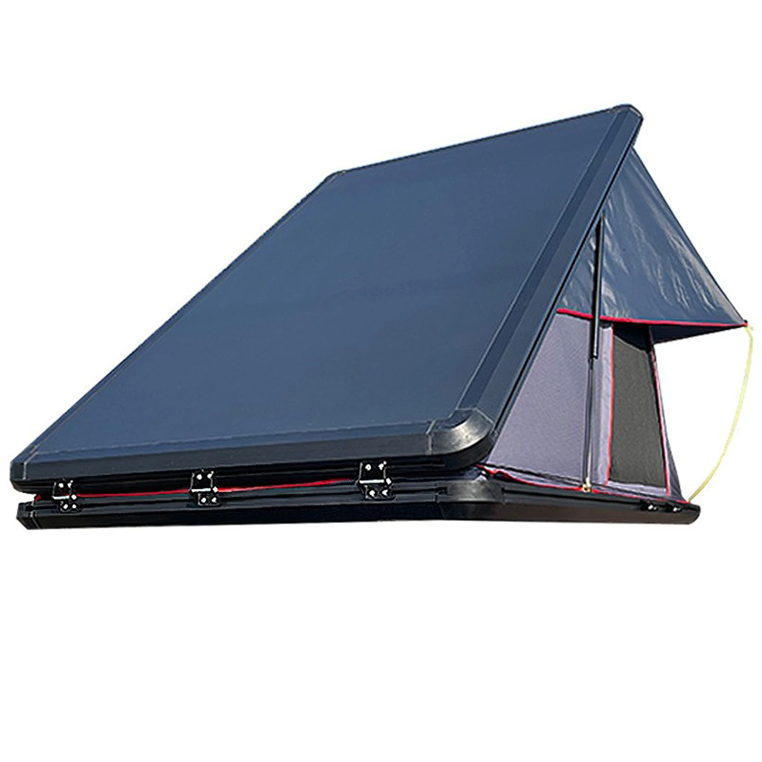 China Manufacture Rooftop Tent Foldable Car Roof Top Tent 2-3 Person Aluminium Triangle Camping SUV Car Roof Top Tent with Shell