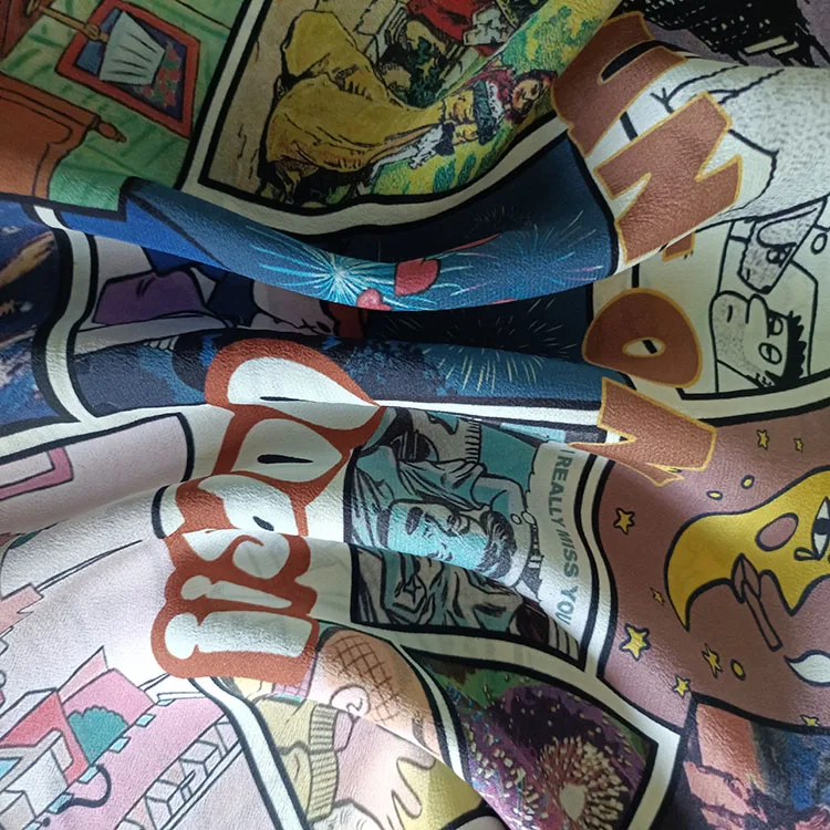 Wholesale Textiles Digital Printing 34% Silk 66% Viscose Crepe De Chine Fabric