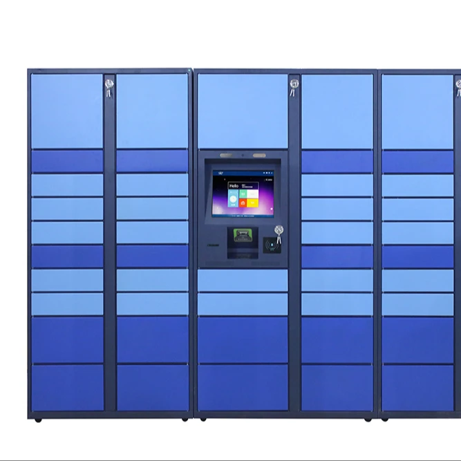 Electronic Intelligent Parcel Locker with Reinforced the Box Door for Apartment Package Delivery