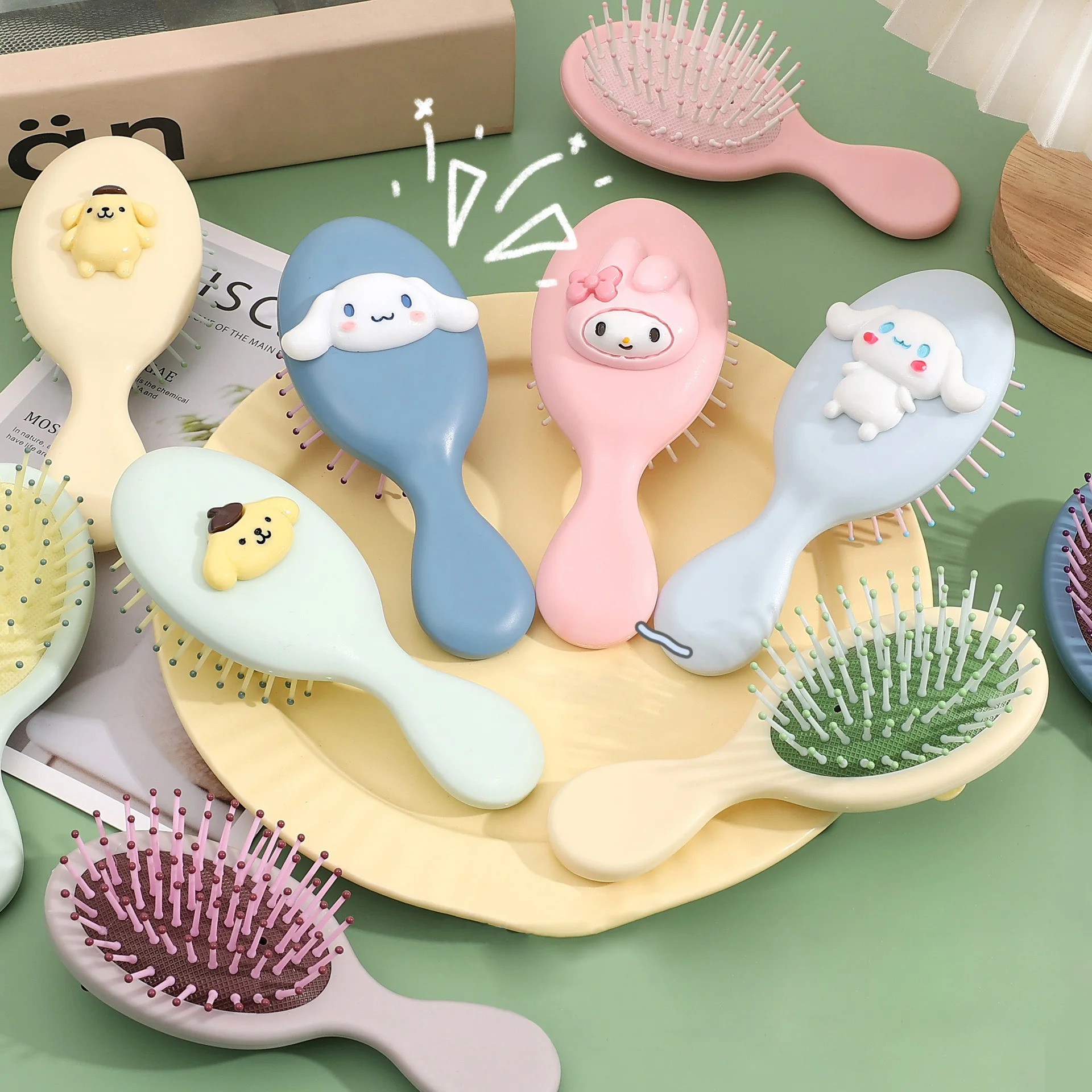 New Cute Airbag Comb Cartoon Children And Girls Home Scalp Massage Small Air Cushion Ladies Handle Hair Comb