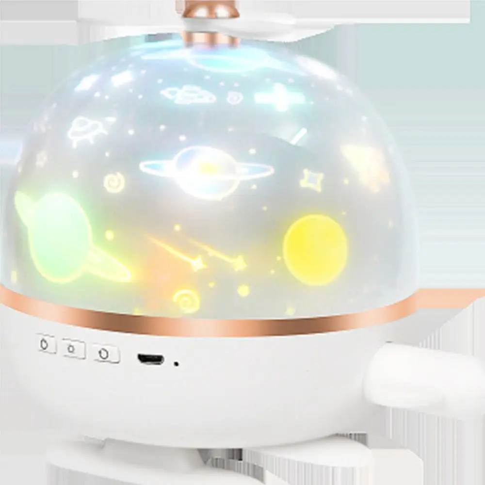 Creative Dream Romantic Starry Sky Lamp Bedroom Living Room Gypsophila Projection Light Automatic Rotating Music Night Light