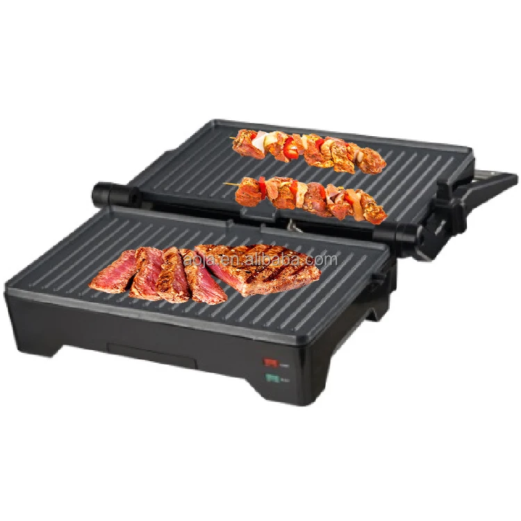 AOJA  2000W Electric 4-Slice Contact Grill Hot-Selling Digital Control Panini Maker Smokeless BBQ Grill For Home Kitchen Using
