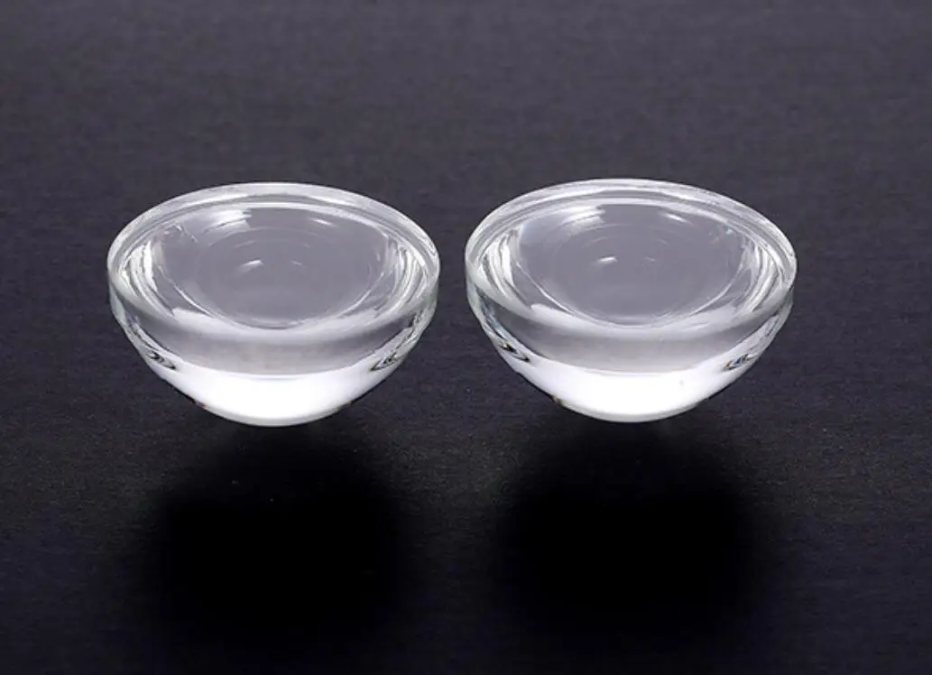 48mm diameter can be customized optical glass convex lens car lamp LED lens high borosilicate glass lens
