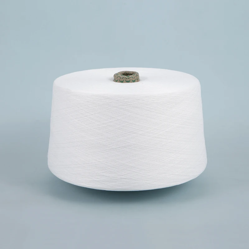 70% Regenerated Cotton 30% Regenerated Polyester 10S Open End Yarn CVC7030 Raw White Yarn For Socks