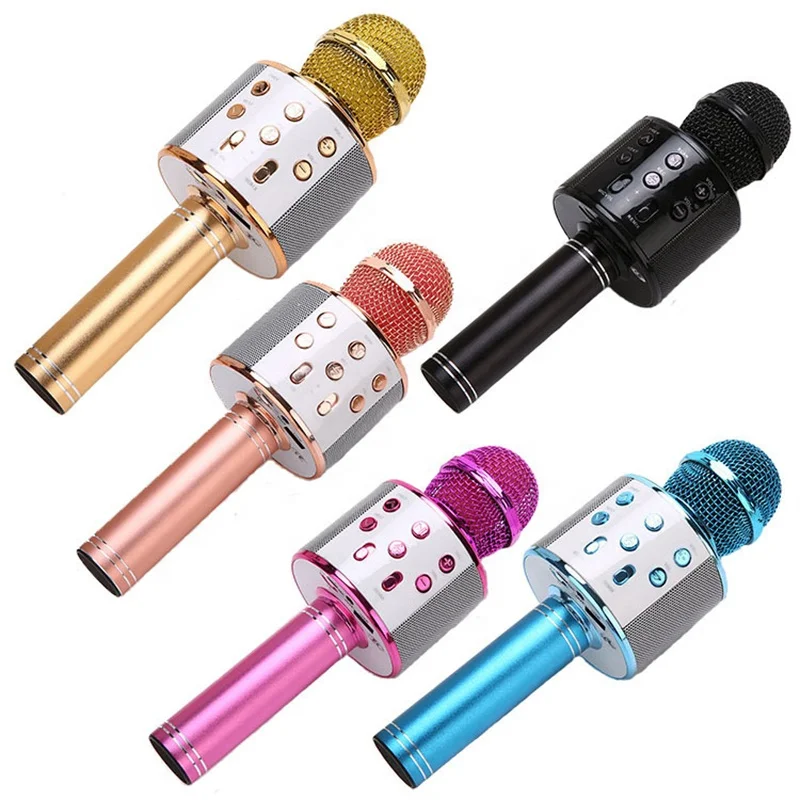 2020 Hot selling Mini Portable BT Karaoke Wireless Microphone With Speaker