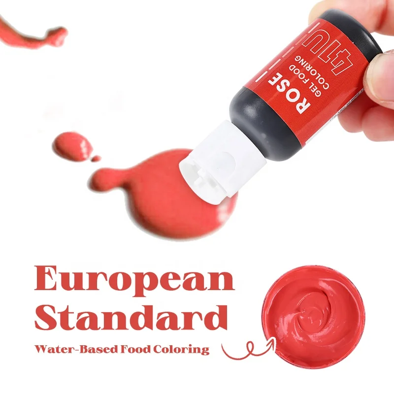 New Arrival 36 Colors Food Colouring 20ml European Standard Chocolate Water Based Gel for Multiple Desserts Making