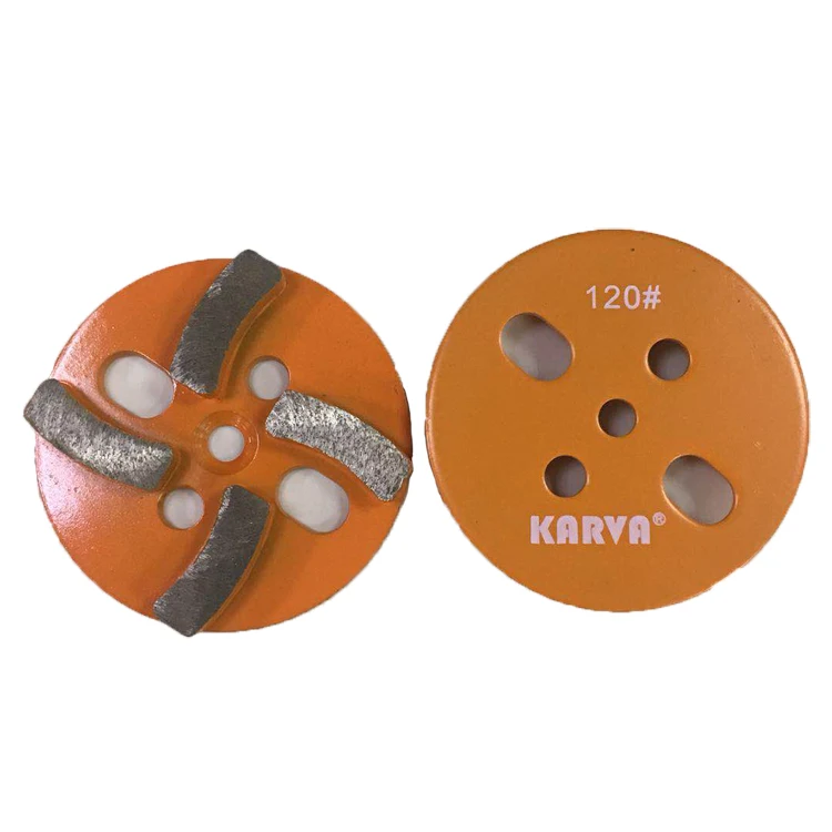 Diamond Grinding Plate for Polishing Concrete Terrazzo Stone Floor With 4 heads Grit 30# to 120#