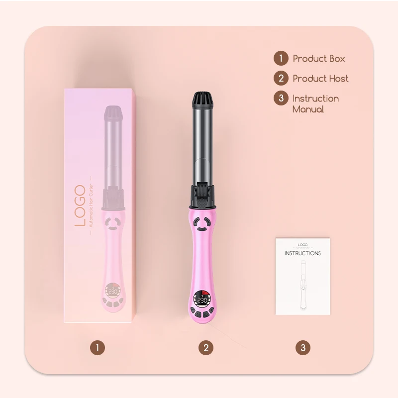 Oem Factory Price Magic Hair Styler Curling Irons Waver Wand Automatic Hair Curler Iron Electric Auto Rotating Hair Crimper Iron