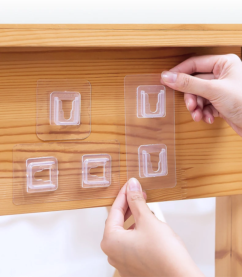 Socket holder wall-mounted wire storage free punching power strip socket plug-in row wall-mounted wall storage holder