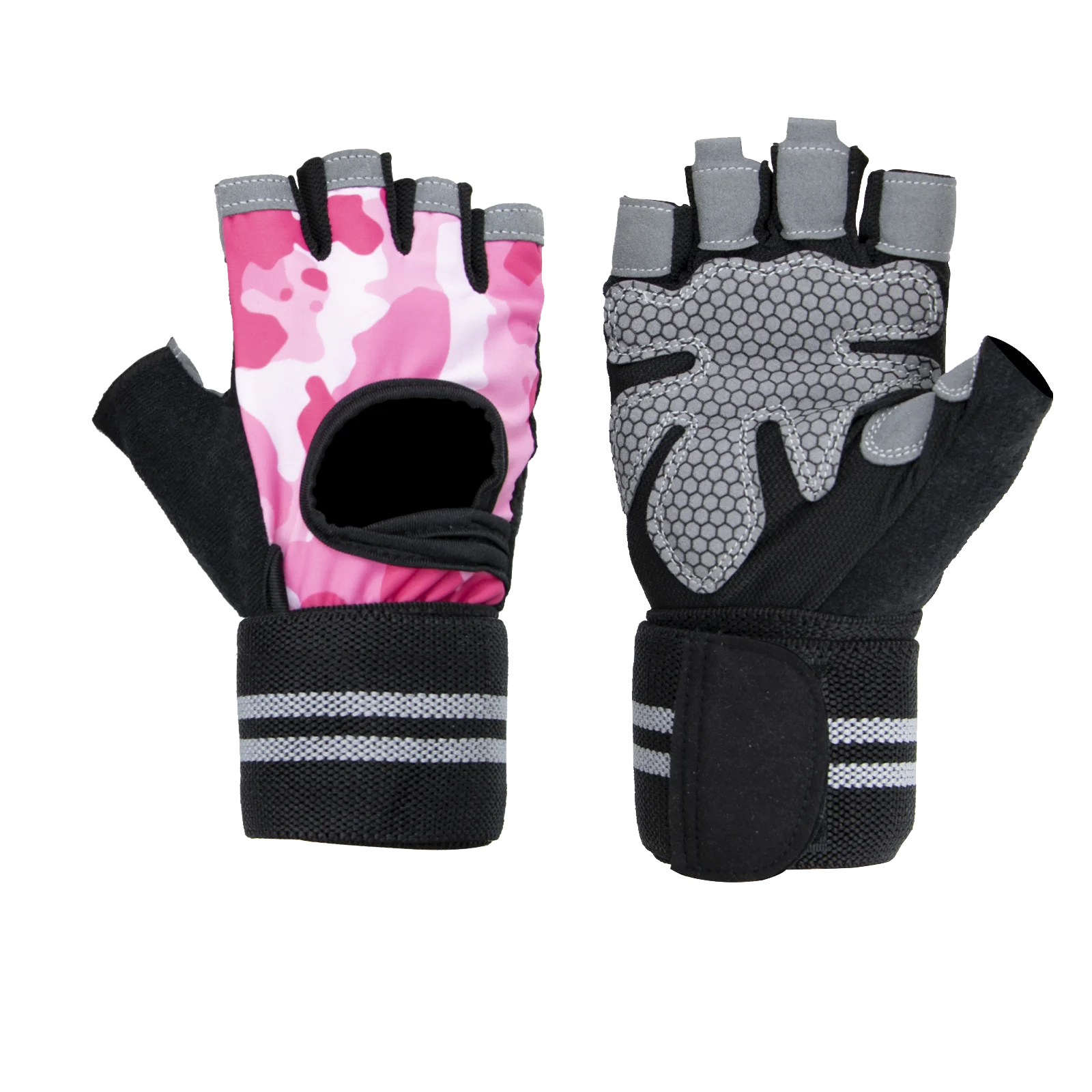 Professional Protection Cooling Anti Slip Wrist Band Weight Lifting Dead Lifting Sports Fitness Gym Training Gloves