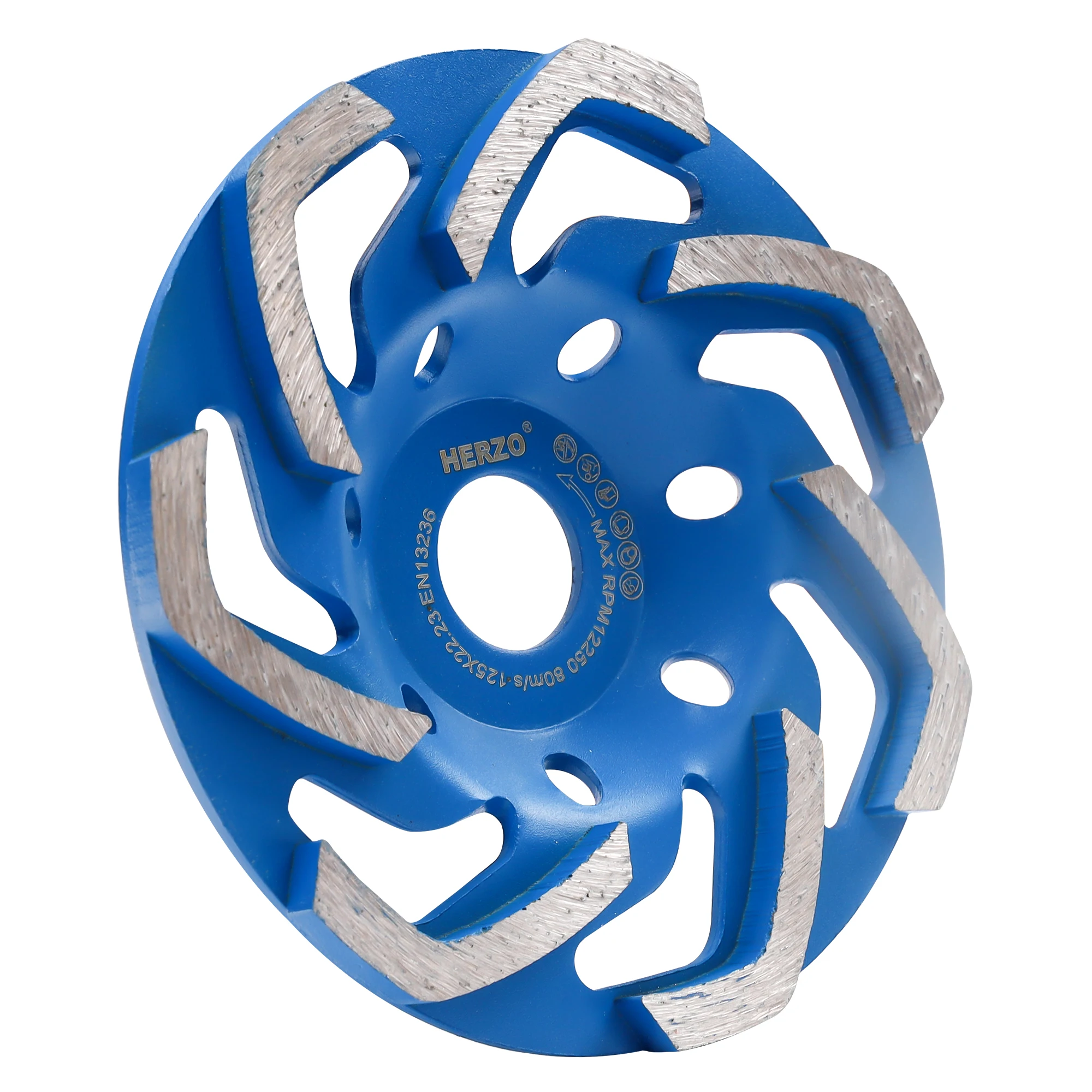 HERZO 125mm 5 Inch Diamond Grinding Cup Wheel Multi-Function Angle Grinder Disc