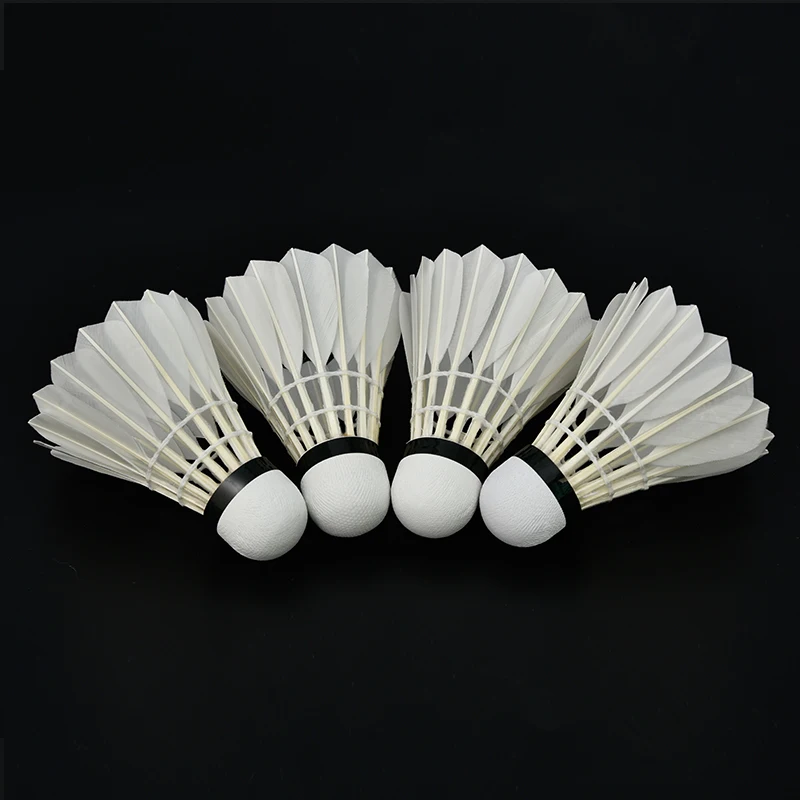 Воланы для бадминтона WHIZZ YS-9 с белыми утиными перьями, скорость 75, 76, 77, 78, для школьных тренировок