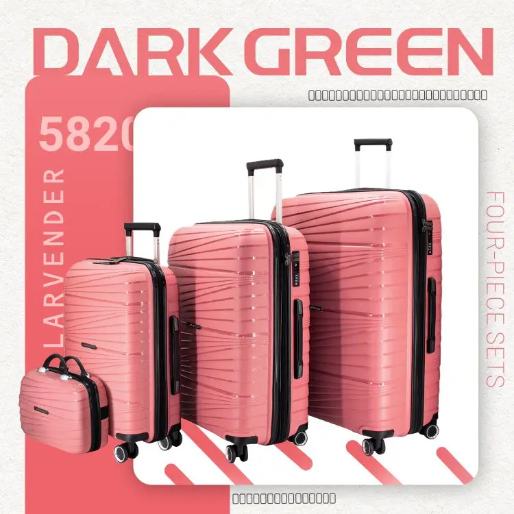 Zipper Suitcase Set 4pcs Sets Luggage