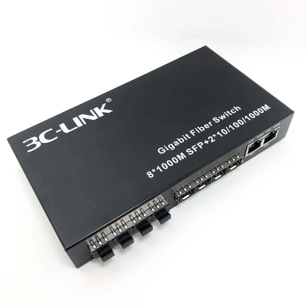 Network switches 8 fiber optical SFP 2 port Rj45 Plug-and play Converter poe industrial Switch