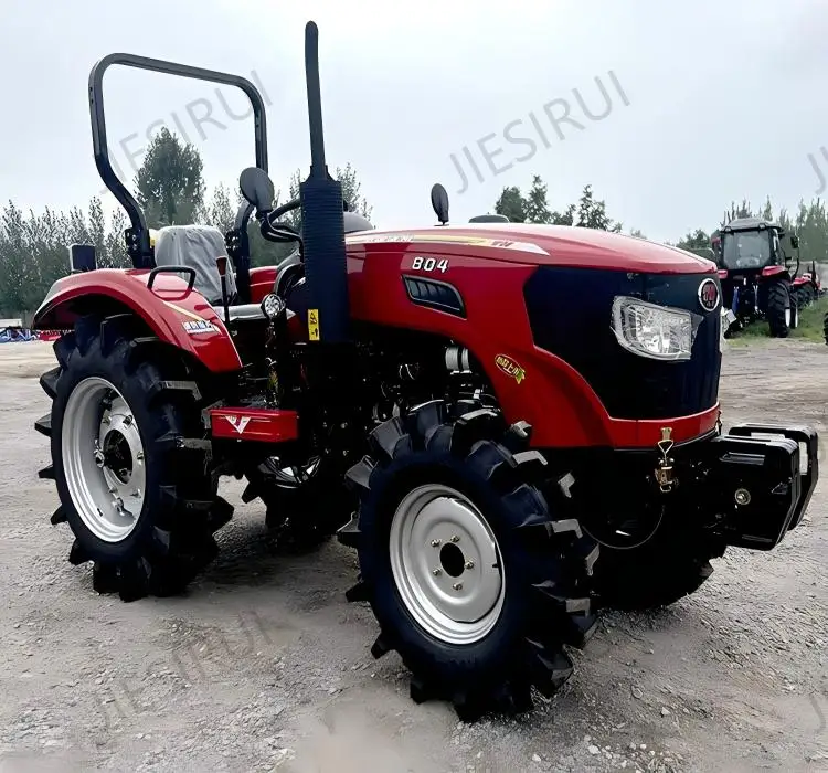 Factory 80HP 4WD Multifunctional Tractor With Sunshade Long Service Life  Trenching Harvesting Rotary Plowing Engine