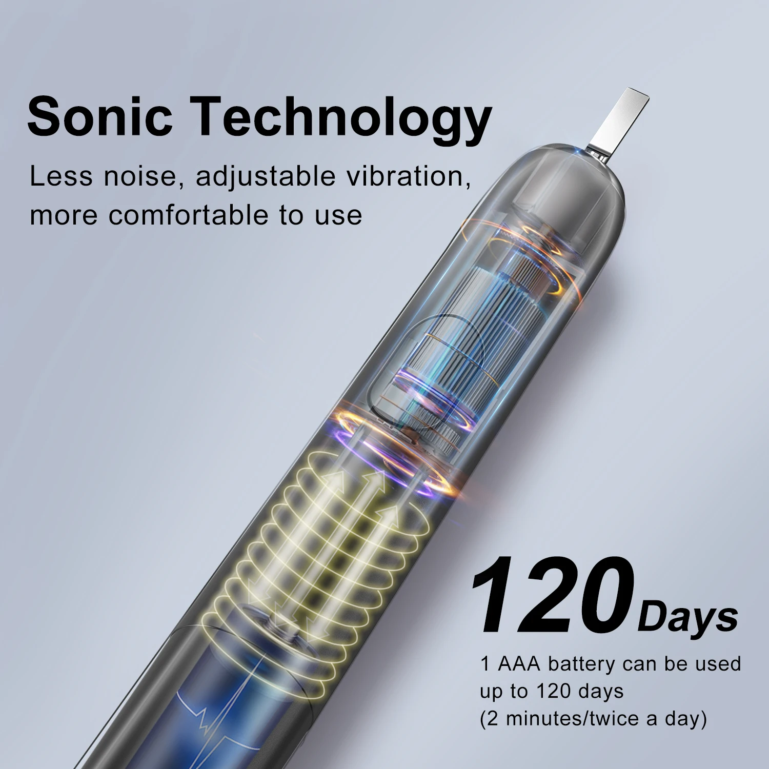 Seago SG-2007 Adult Slim Automatic Hot Selling Waterproof Battery Powered Wholesale Sonic Electric Toothbrush