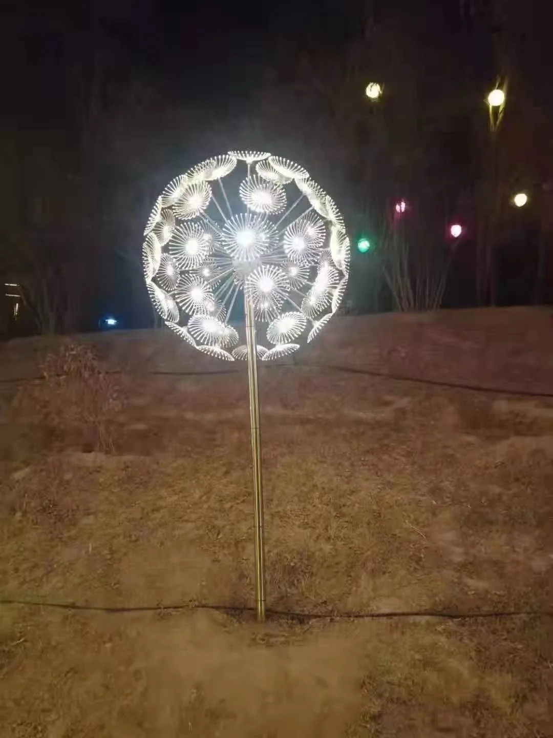 acrylic germany 2022 pebble shape led light decor gorgeous light fixtures decoration hotel lobby dried dandelion flowers