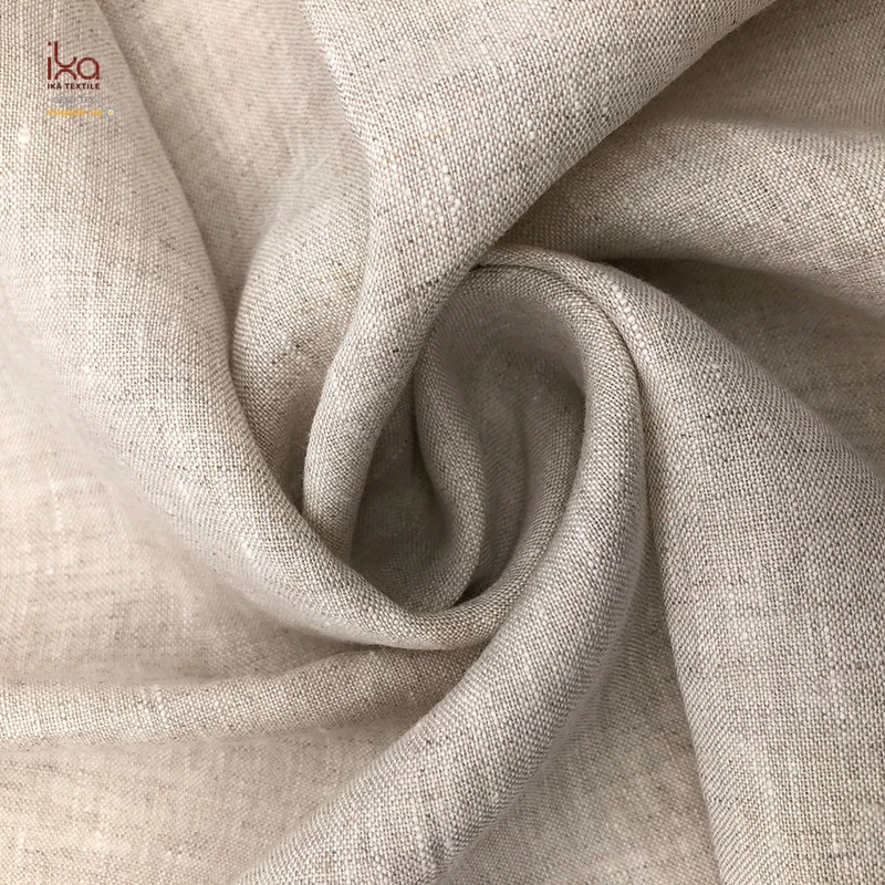 100% Fashion Soft Clothing Home Wholesale Plain Stone Washed Linen Fabric