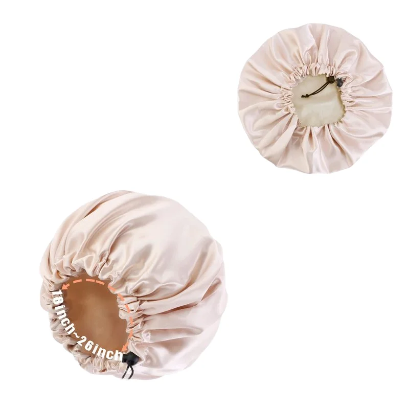 Sleep Night Cap Silk satin Hair Bonnet Silk Turban Women Custom Travel Adult Hair Accessory Cap