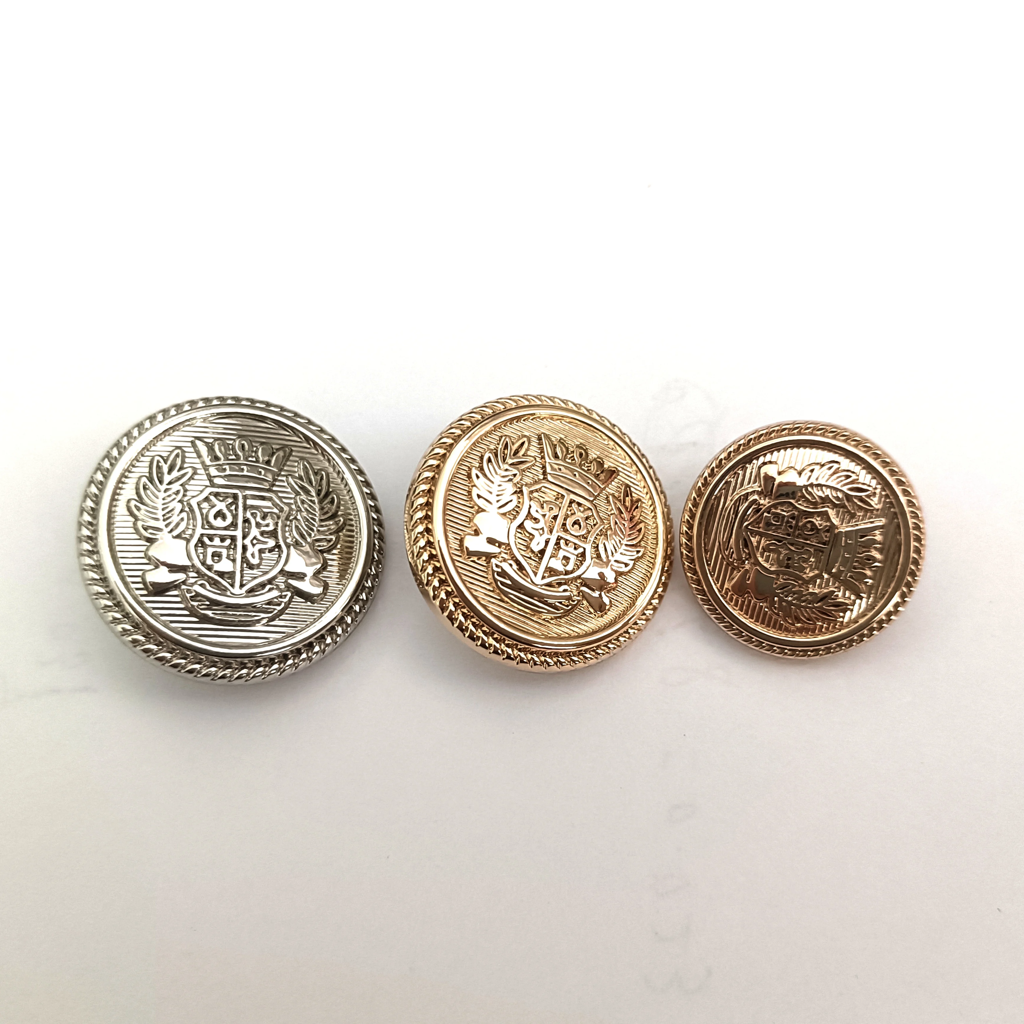 Factory Custom  Exopy Coat Shirt Metal Sewing Button  Hand stitched button For Garment