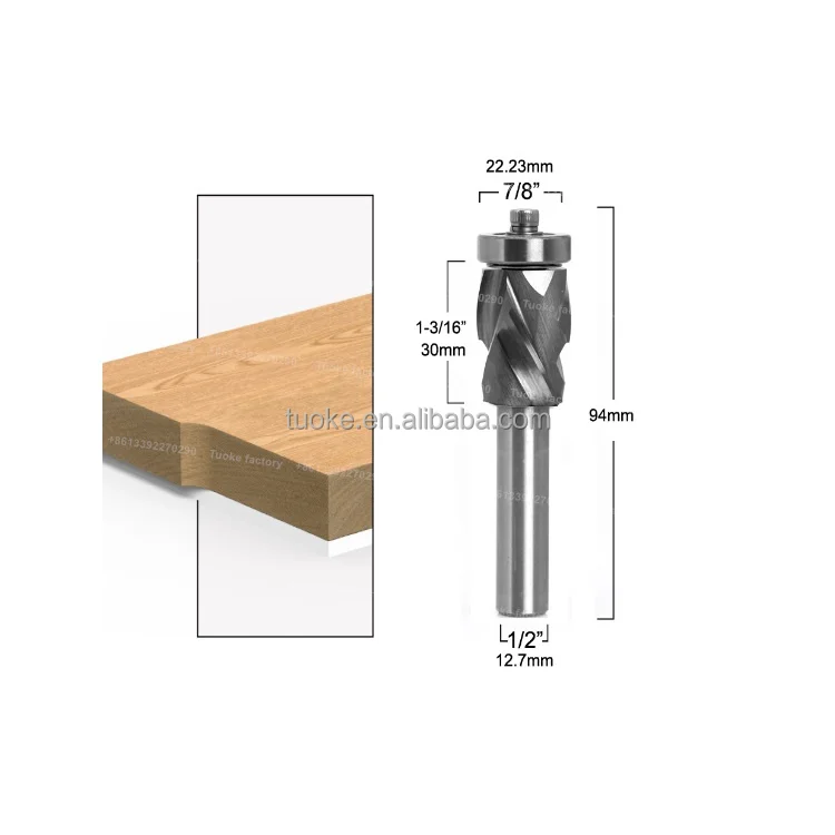TUOKE TK1056 1/2 Shank Bearing Solid Carbide CNC Mill End for Tools