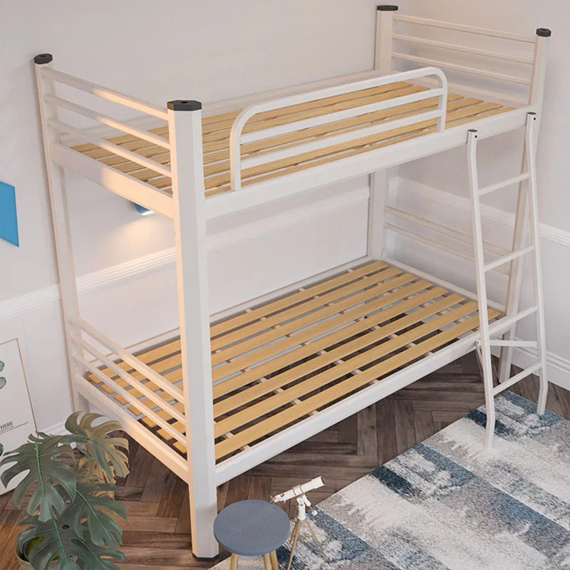 Hongkai Dormitory Single Queen King Metal Bunk Bed Hostel Bunk Bed School Apartment Steel Bunk Bed