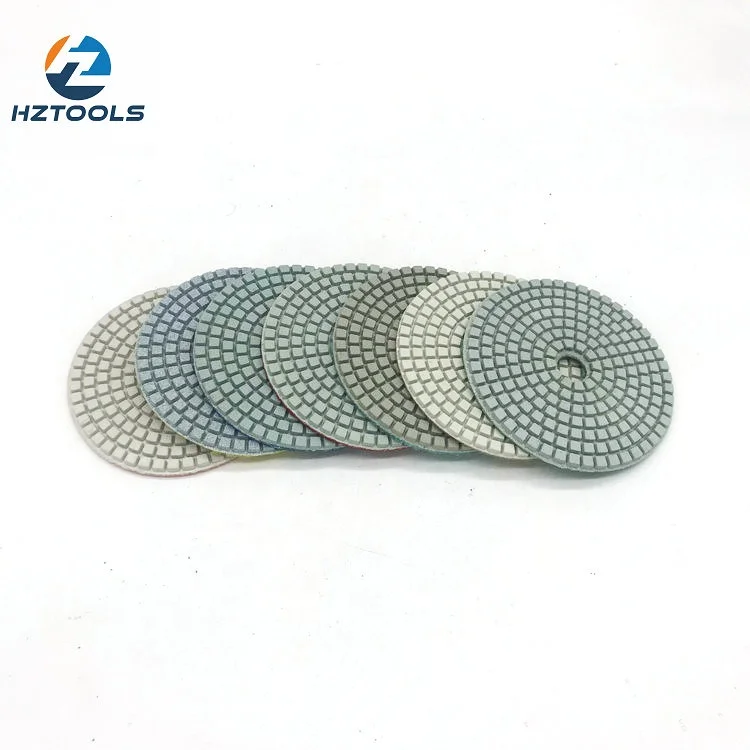 Гибкая 7 шагов влажной полировки для мрамора и гранита камня кварца влажное полирование шлифовальные диски