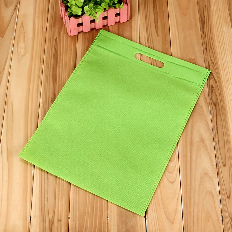 Custom Logo Wholesale Non Woven Flat Pocket Gift Tote Bag Non Woven Shopping Grocery Bag with Handle