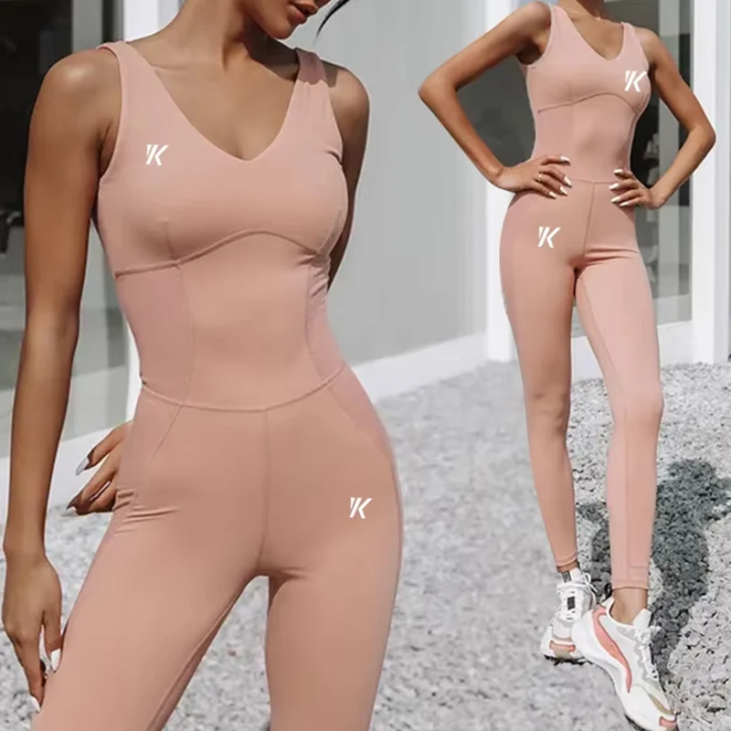 Custom logo women mesh workout fitness jumpsuit sports gym wear workout bodysuit yoga shorts one piece set