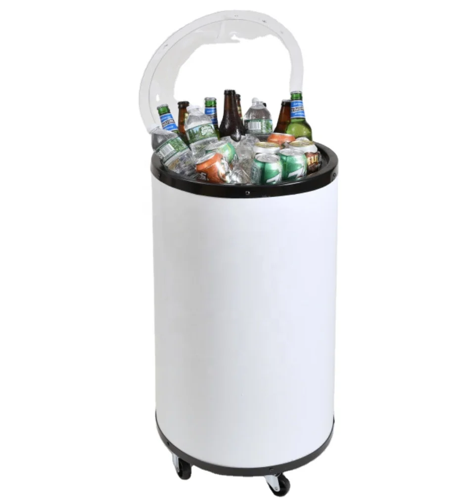 HS Plastic Custom Beer Bucket Ice Cooler Box with Wheel Keep Wine and Beverage Cool bucket keep item cooling chest box