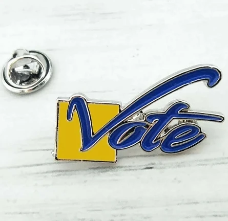 Fraternity Different Sorority Organizations Red White Gold Pink and Green Sorority Vote Brooch Pins Gift Enamel VOTE Lapel Pin