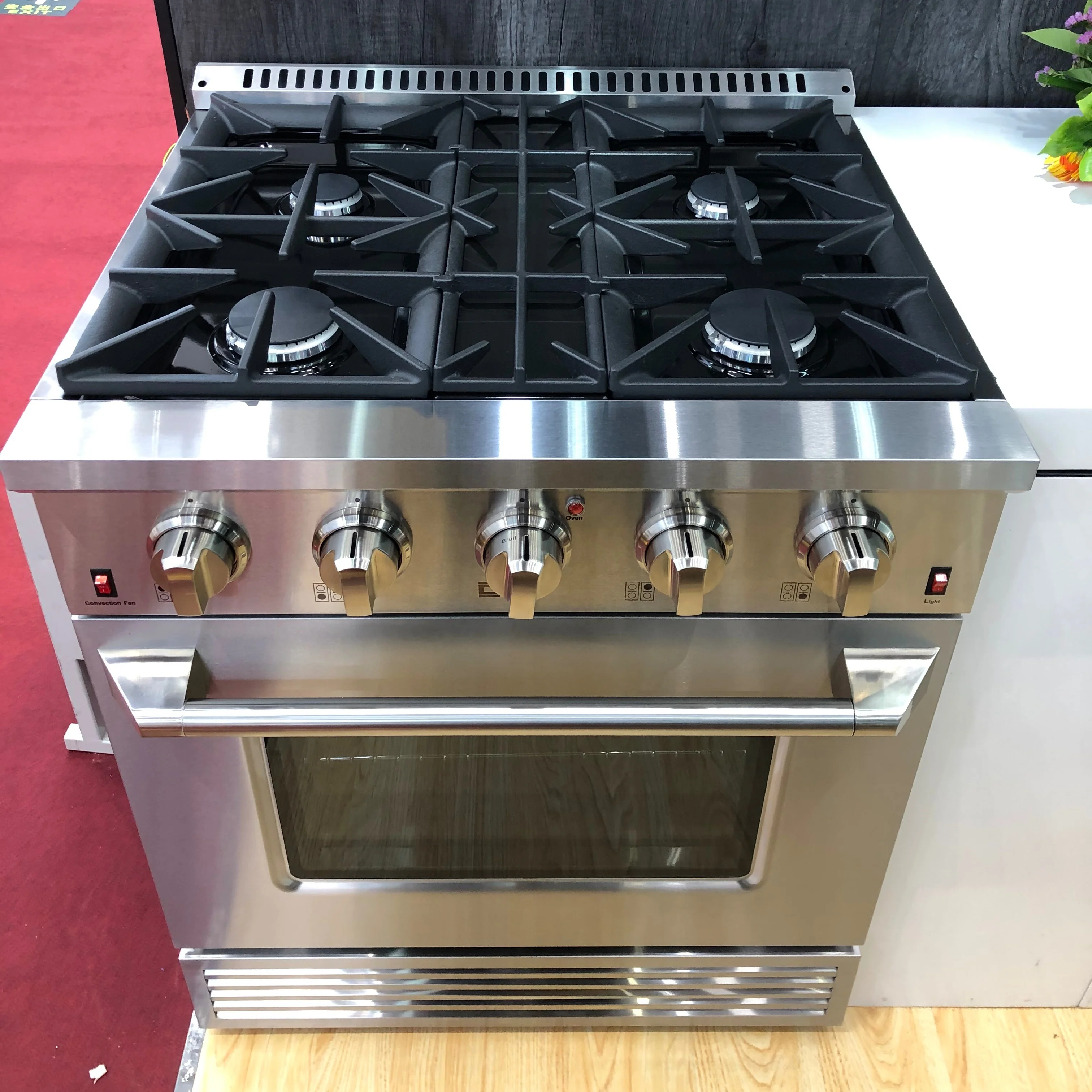 SENG ETL certified Quality Guarantee Professional 4 Burner Gas Food Cooker Machinery with Oven Series Stove