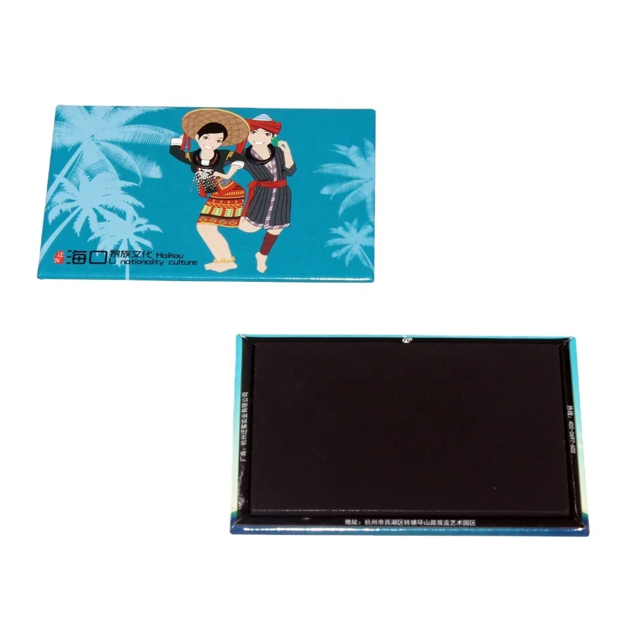  Customized Design Tourist Souvenir Metal Tin Plate Refrigerator Fridge