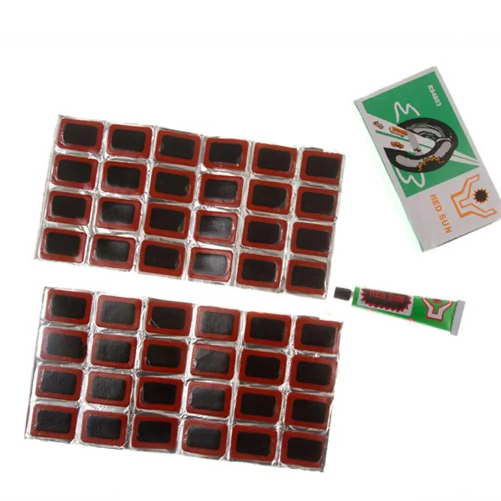 
Bike Repair Kits 24Pcs/Tire Tyre Tube Rubber Puncture Patches Set Cycling Puncture Patch Bicycle Motor Bike(not contain glue) 