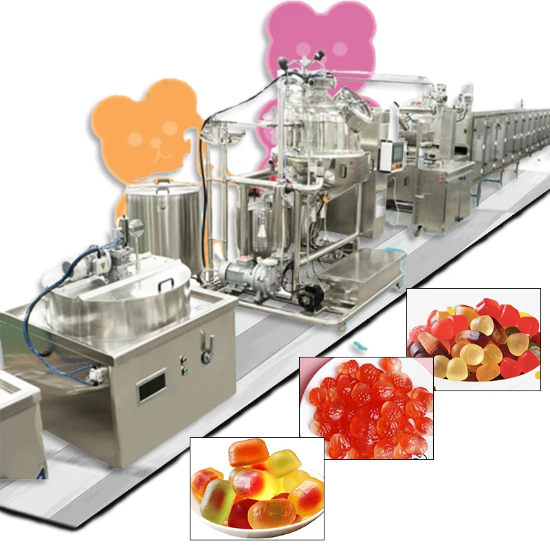 Линия по производству конфет Gummy ручная форма для крахмала машины приготовления желе машина gummy bear