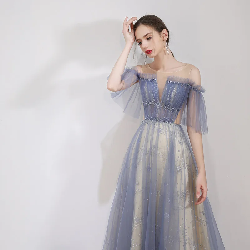 2022 Annual dinner compere long elegant dinner gown evening prom dresses