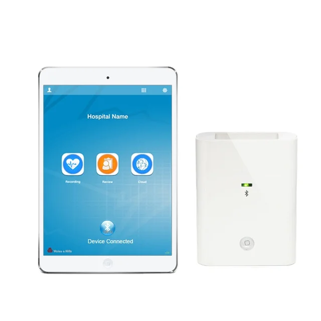 medical equipment distribution Simultaneous 12-channel ECG Portable wireless bluetooth in white for hospital