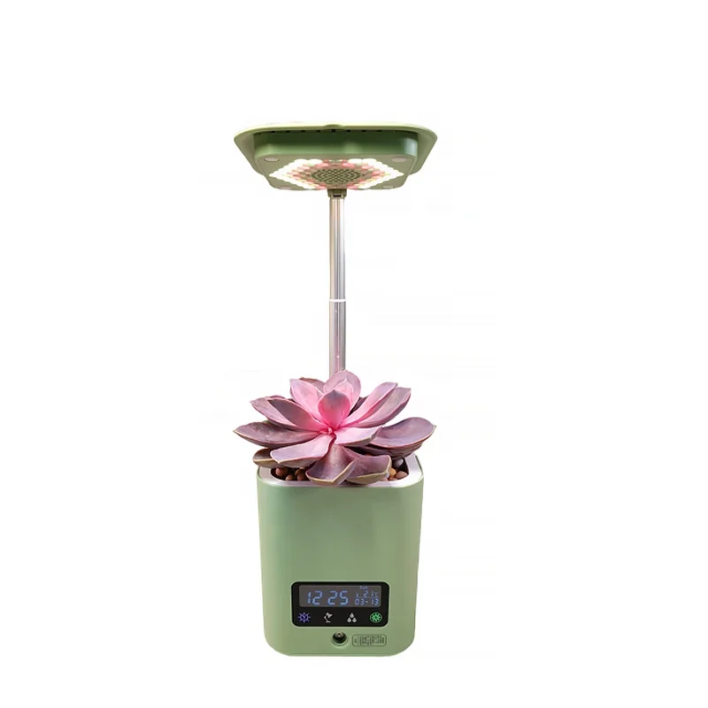 
Hot Gift Air Humidification Digital Calendar LED Lamp BT Music Speaker Office Desk Home Indoor Green Plant Smart Flower Pots 