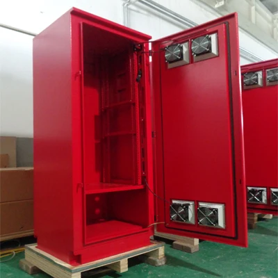 25U 19 inch telecom cabinet metal electrical waterproof enclosure with battery compartment and fans SK-301
