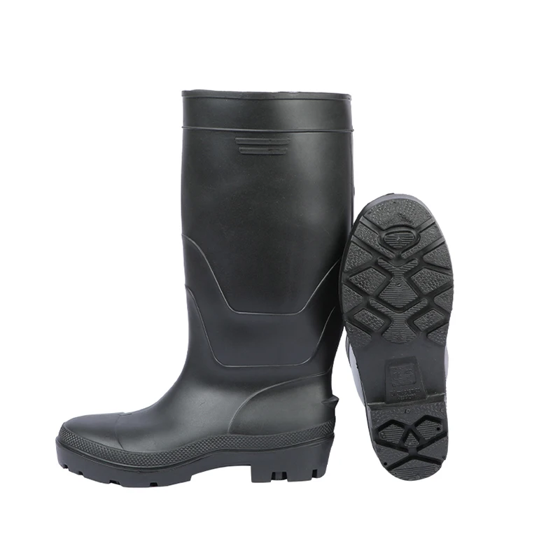 China Factory Cheap Price Pvc Steel Toe Safety Rain Boots Men