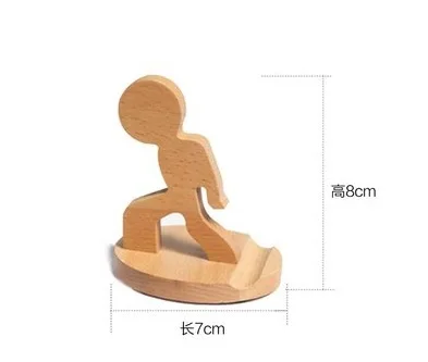 2023 New beech mobile phone base activity gift desktop mobile phone stand Wooden animal mobile phone stand