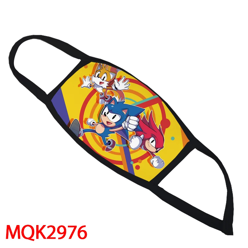 plush anime wholesale to figure customization  Cosplay Cartoon Space Cotton Print for CARTOON SONIC  face-mask