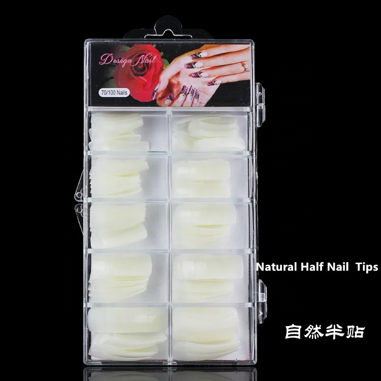2019 Newest Design 100pcs  Nail Art Half False Tips