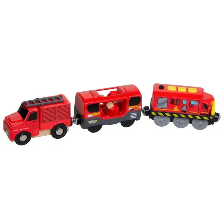 
Railway Locomotive Magnetically Electric Train Toy Fire Truck make train go forward and backward 