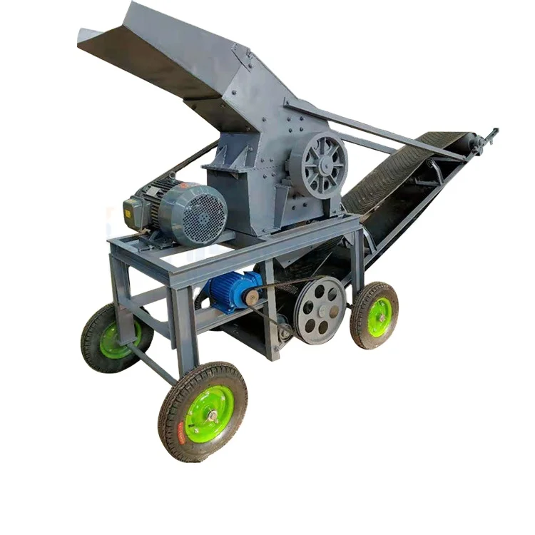 Small mobile hammer quartz gold rock portable crusher 50 tons per hour Electric motors and diesel engines