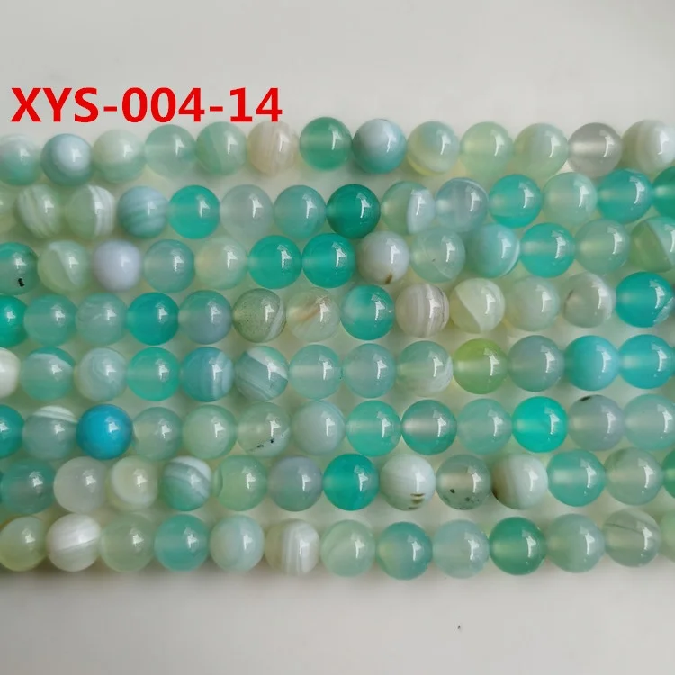8mm Colorful Stripe Agate Beads Round Loose Beads