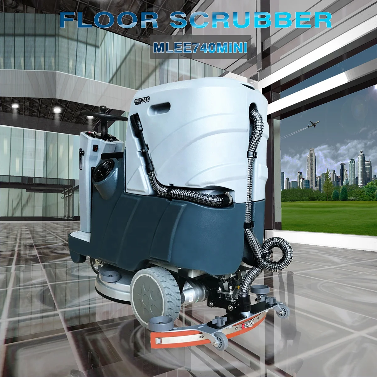 MLEE-740MINI Floor Cleaning Industrial Auto Scrubber Dryer Wet Dry Automatic Floor Scrubber Machine