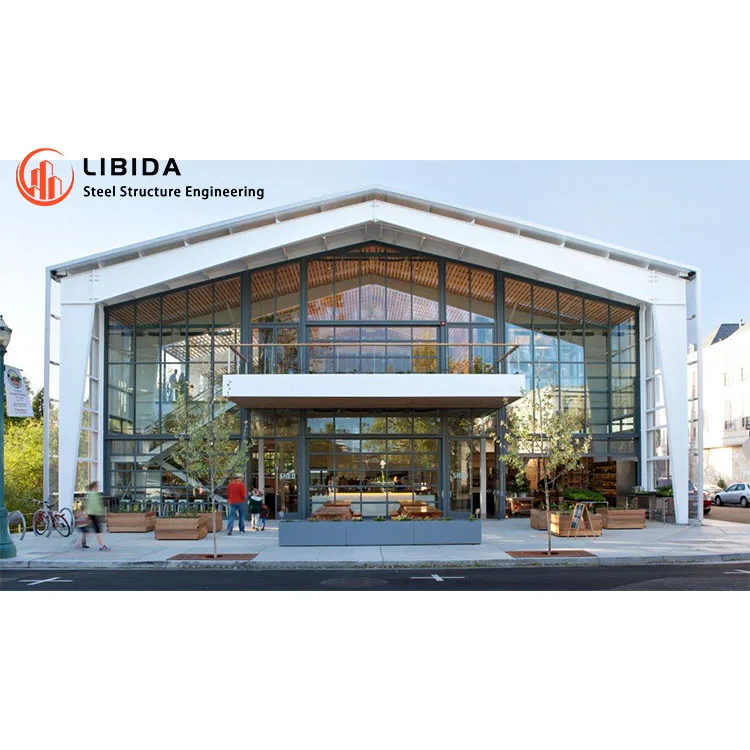 Factory Supply Pre-Engineered Steel Structure Commercial Warehouse Store Building Prefab Metal Shopping Mall Buildings