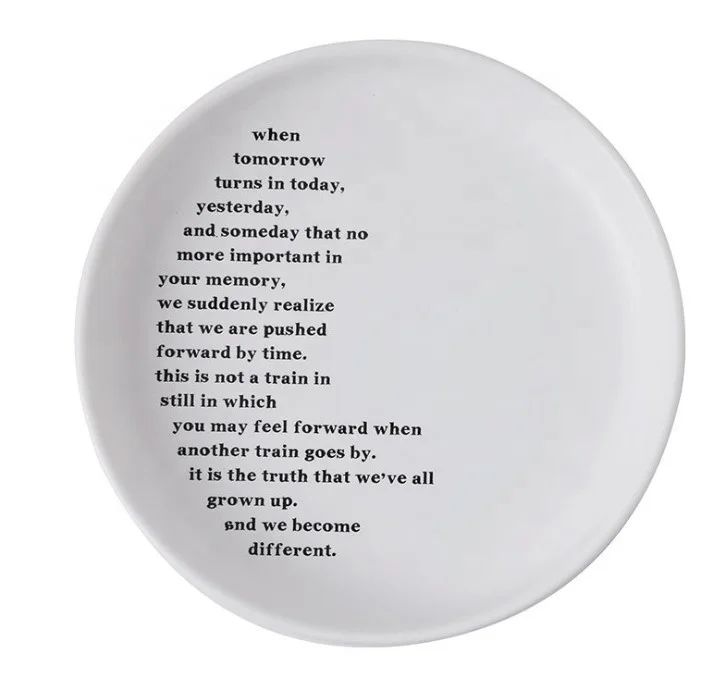 
Creative English alphabet ceramic matte cutlery dishes home rice bowl dishes Western dishes fish plate 